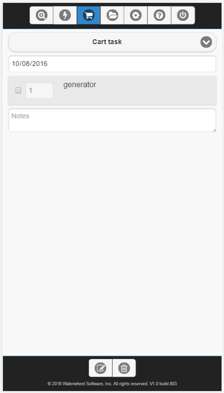 Mobile cart task