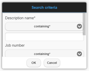 Mobile find order default search screen