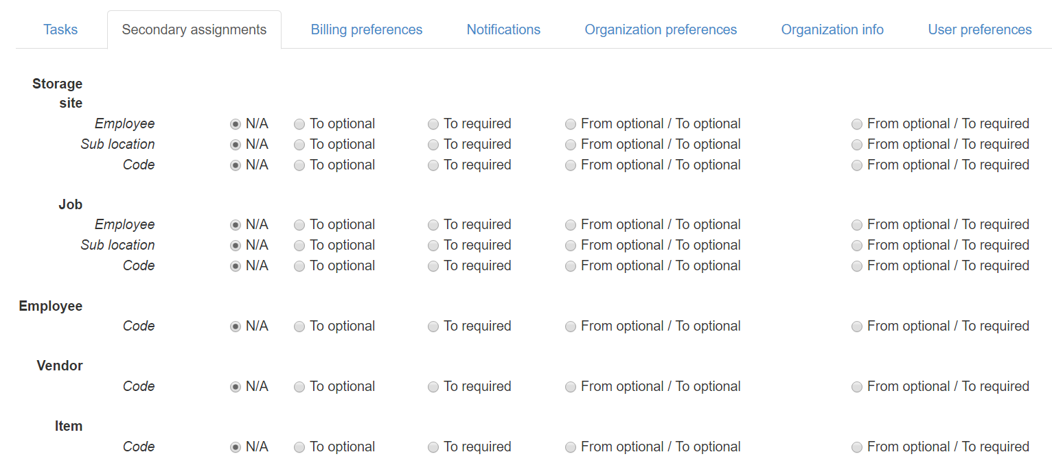 Secondary assignment preferences
